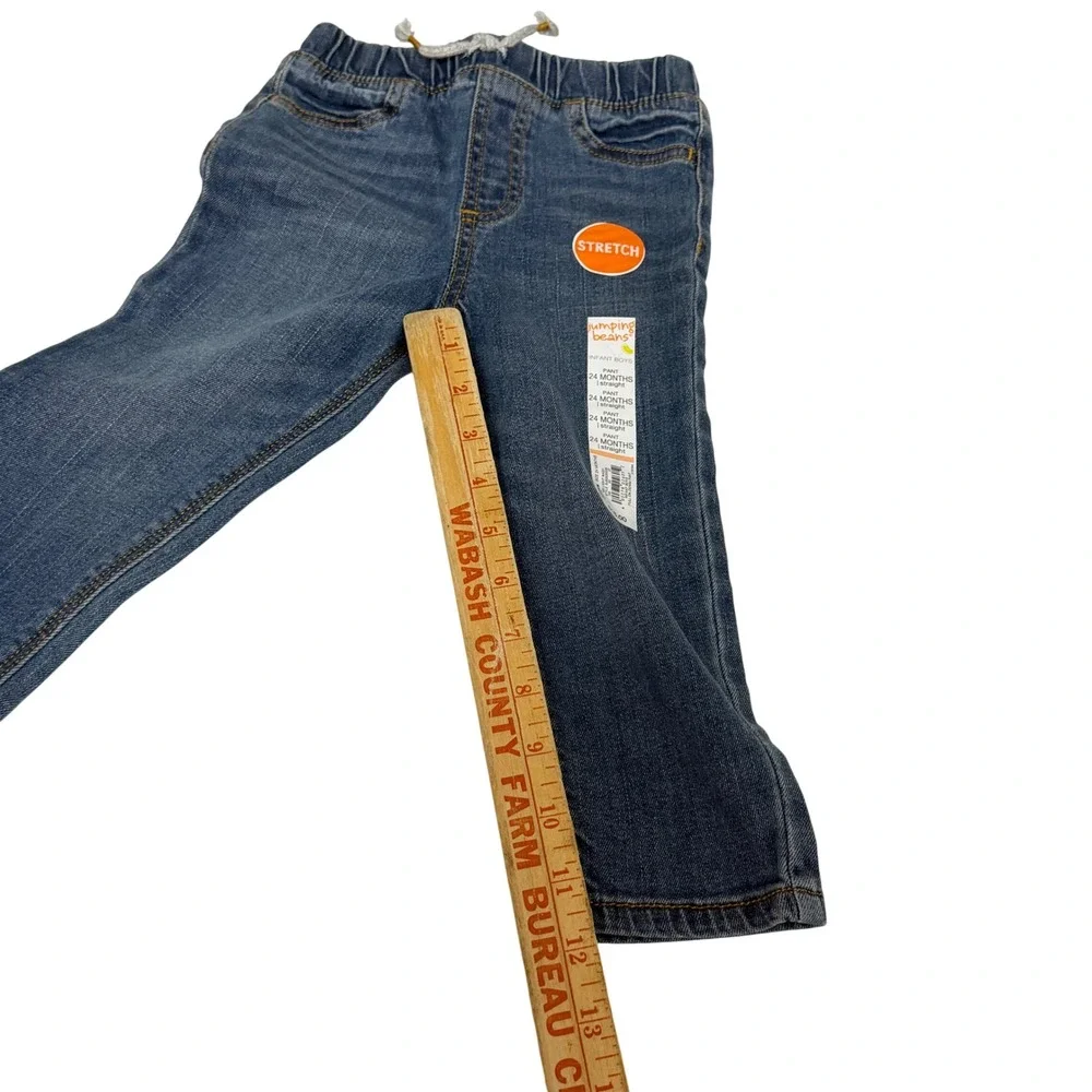 Jumping Beans Infant Boys Straight‎ Leg Stretch Jeans Blue 24 Months NWT